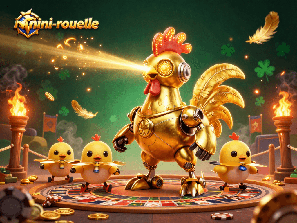 Experience the thrill of mini-roulette, featuring dynamic gameplay with a vibrant 3D casino scene.
