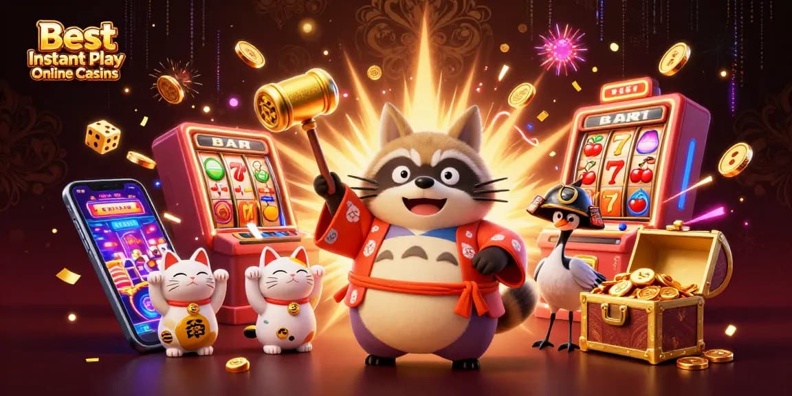 Play exciting games now at Best Instant Play Online Casinos, featuring lucky characters and thrilling visuals.