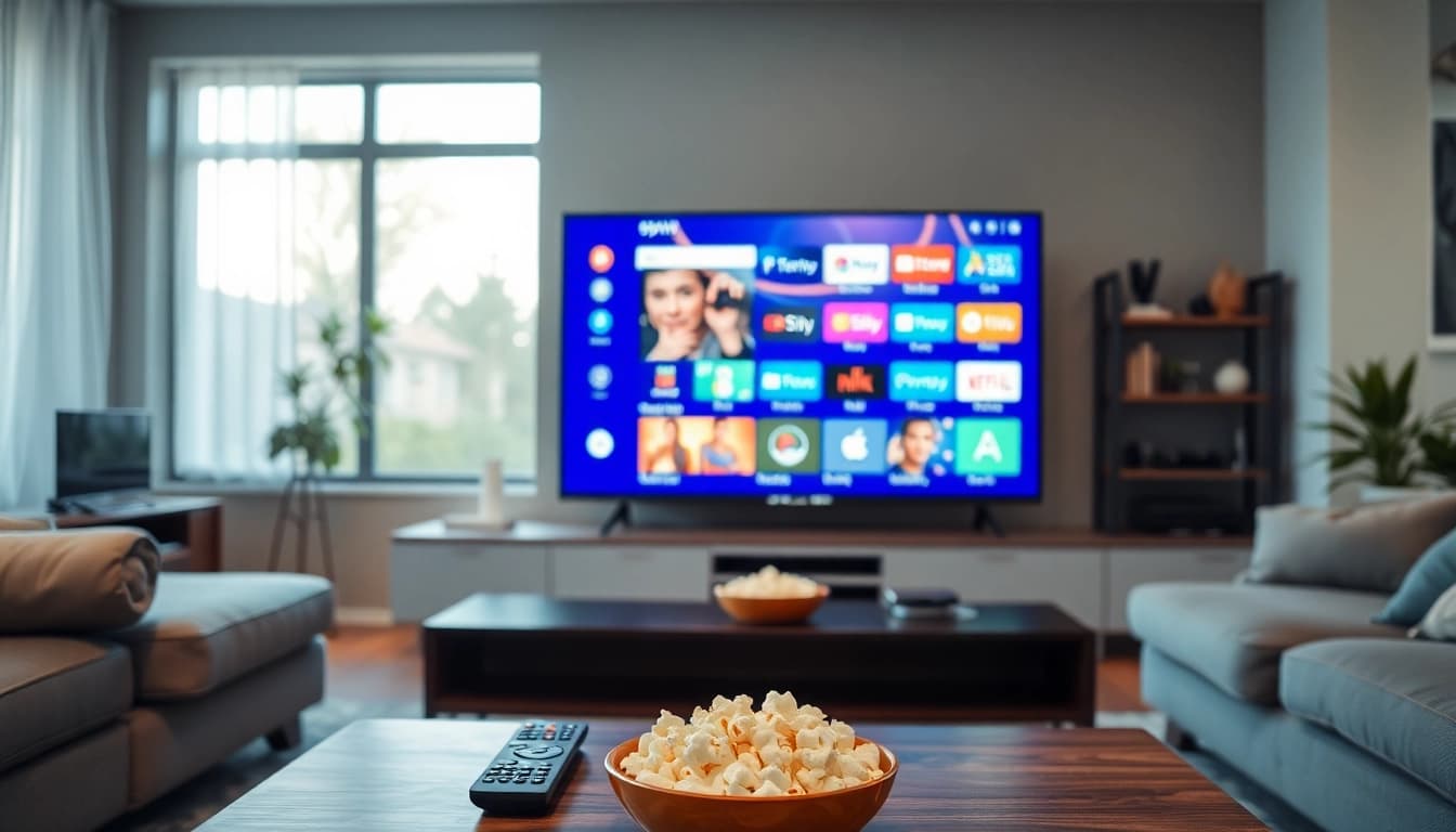 Engage with IPTV Trial in a contemporary setting featuring modern tech and cozy ambiance.
