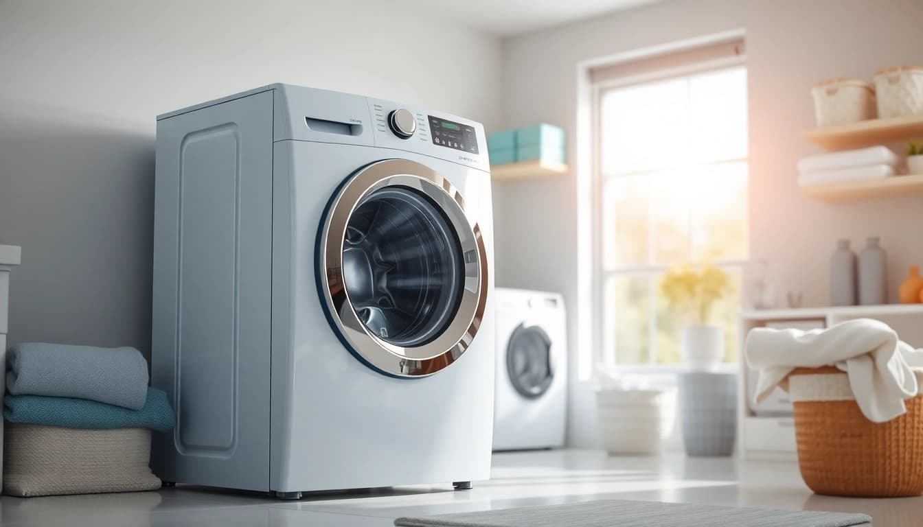 beste waschmaschinen in a modern laundry setting showcasing efficiency and design.