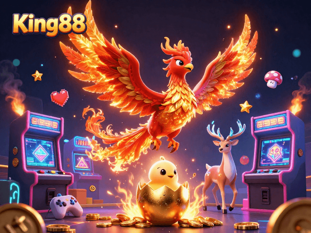 Enjoy exciting gameplay at King88 with vibrant 3D characters and dynamic casino elements.