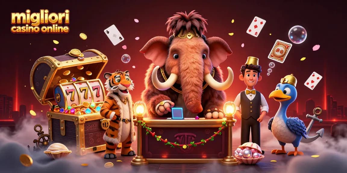 Immagine di un mammut bouncer in un casinò controllando gli ID mentre accoglie i VIP, rappresentando i migliori casino online.