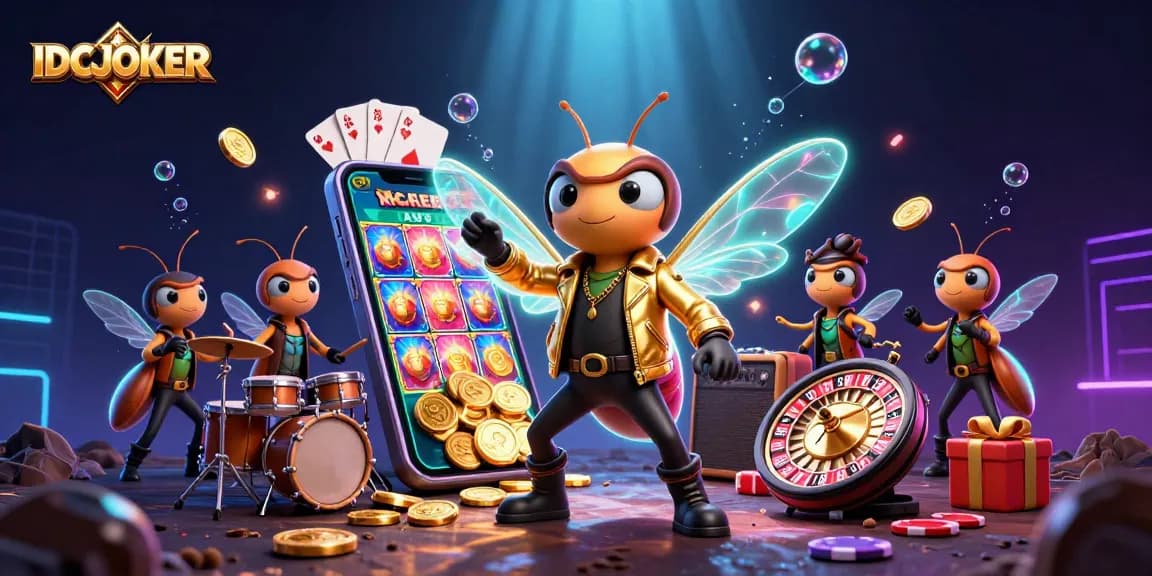 IDCJOKER brings exciting gaming with a rock star vibe in a vibrant 3D illustration