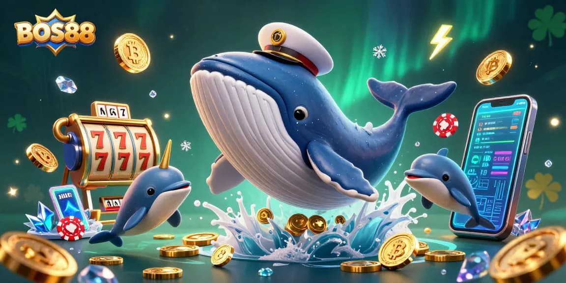 Bermain dengan slot online terkini di BOS88 dengan simbol slot, jackpot, dan banyak koin emas yang memukau.