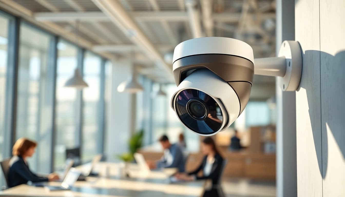 Kameraüberwachung Unternehmen in moderner Büroumgebung zur Verbesserung der Sicherheit.