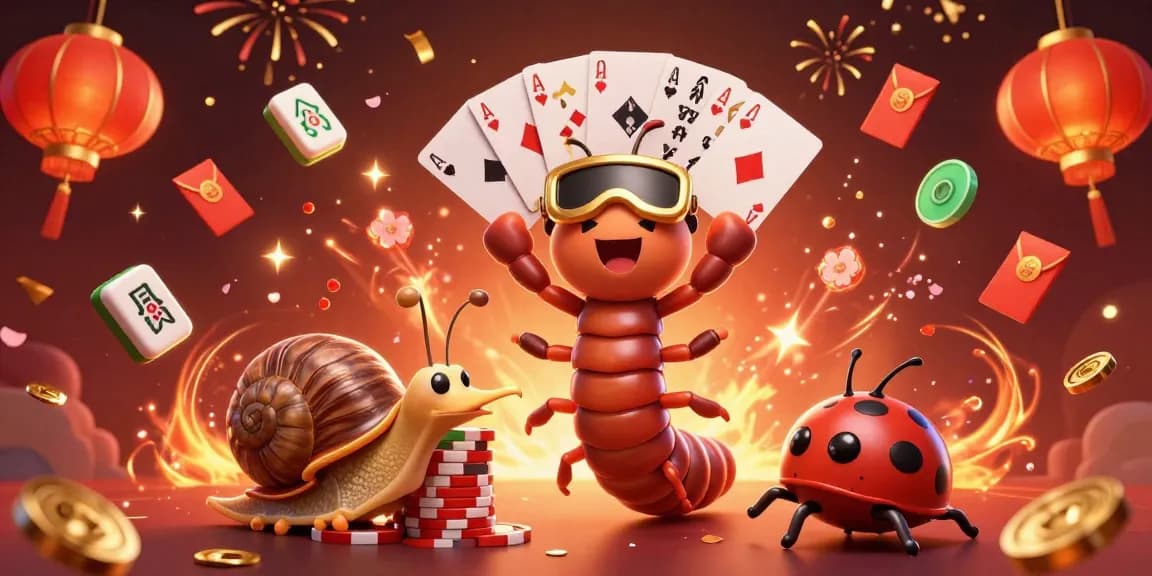 Experience the excitement of OKWIN with animated characters engaging in a vibrant casino scene.