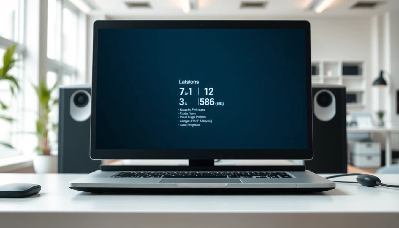 Ανανεωμένος υπολογιστής PC σε επαγγελματικό περιβάλλον γραφείου.
