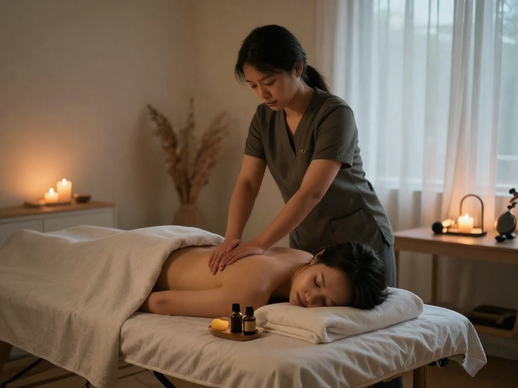 Experience 동작구출장마사지 in a serene home setting with professional service.