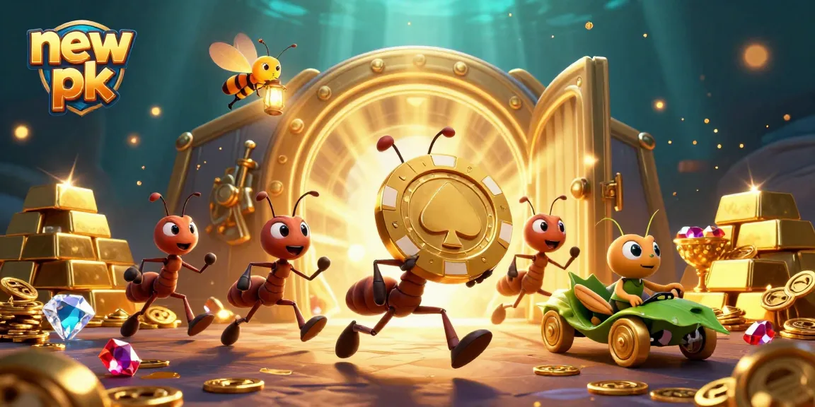 Experience the excitement at new pk casino with a team of ants racing towards big wins.