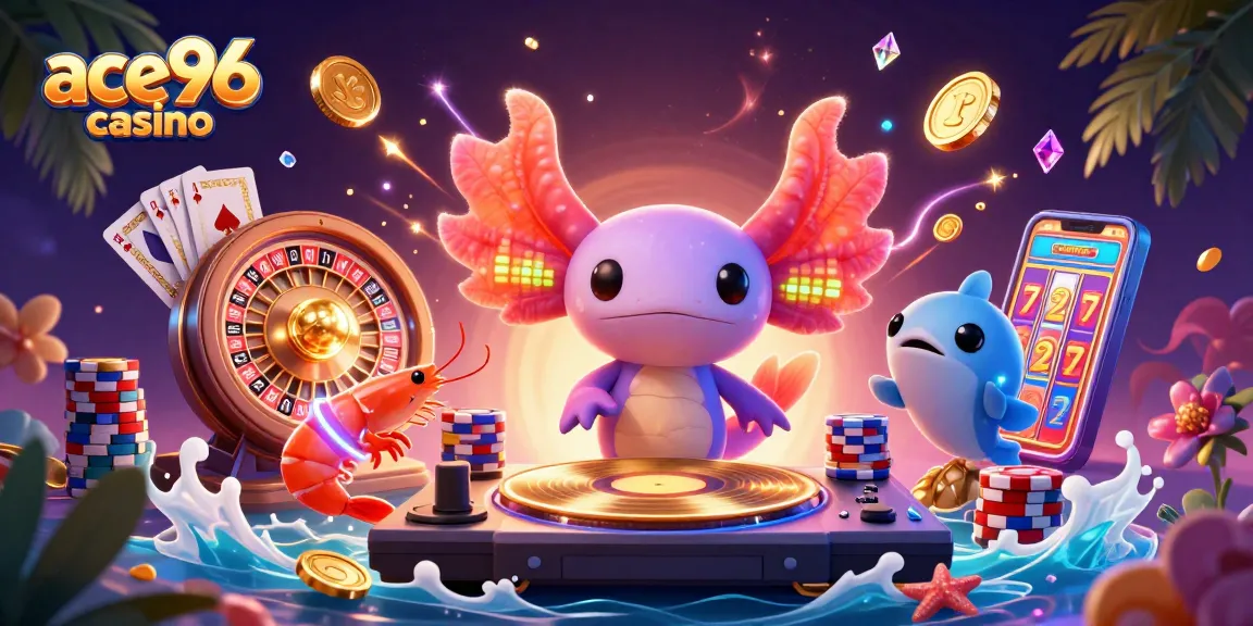 Experience the vibrant atmosphere at ace96 casino with lively characters and dynamic gambling elements.