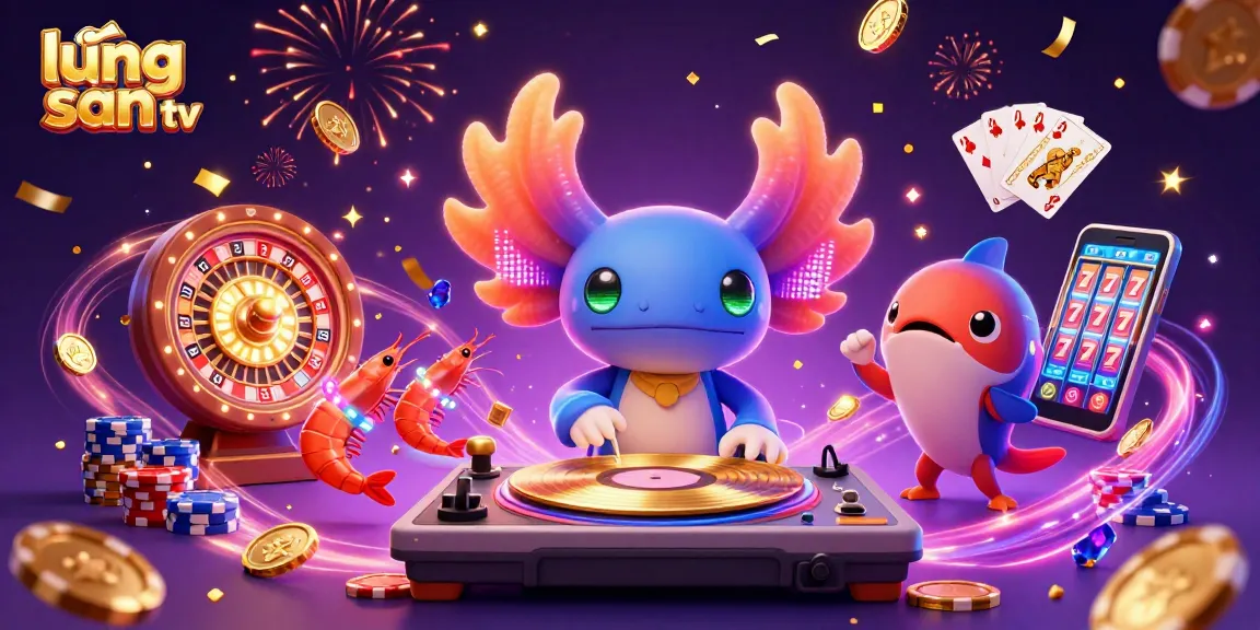 Experience the thrill of lương sơn tv with a vibrant 3D illustration of online gaming excitement.