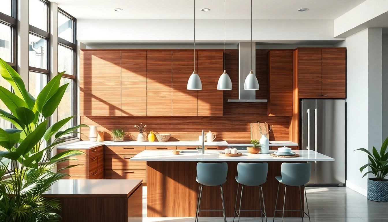 Home improvement showcasing a beautifully remodeled kitchen with modern design elements.