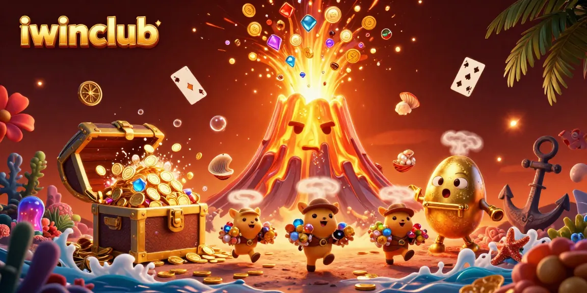 Engage in treasure hunting at iwinclub with the vibrant eruption of the golden volcano.