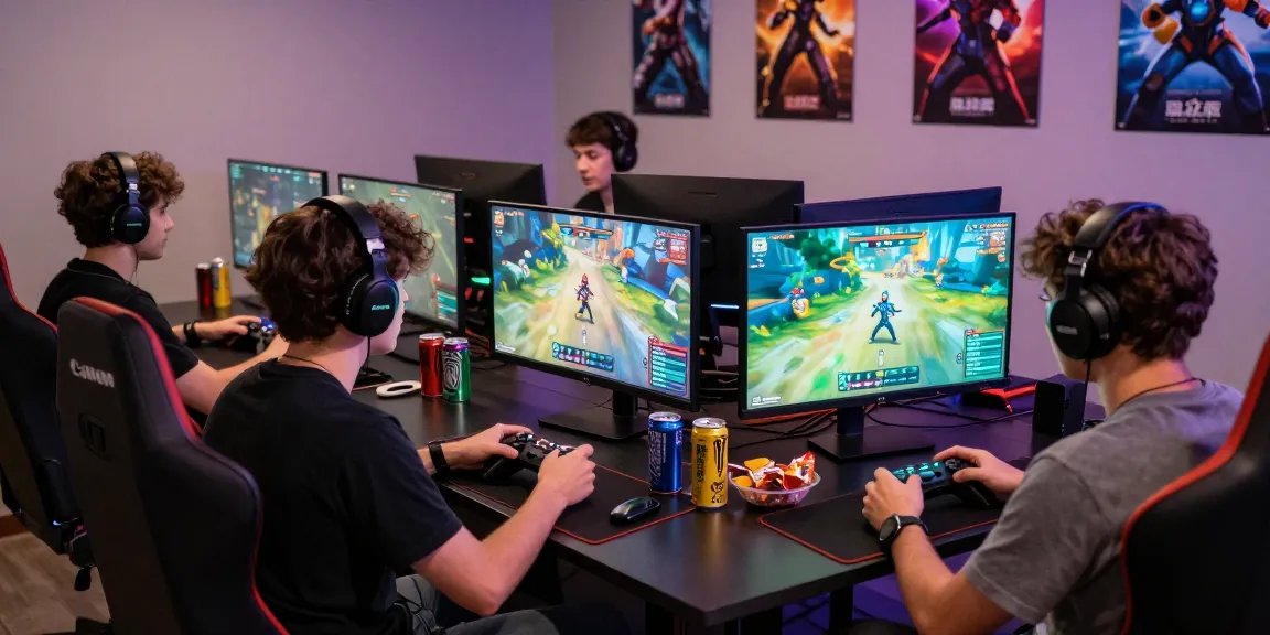 Players enjoying multiplayer games on mantra88 in a vibrant gaming setup