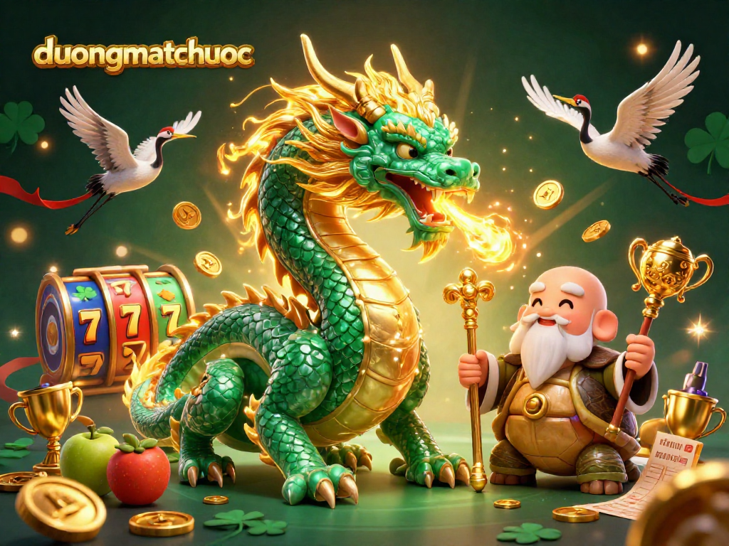 Spin the reels with duongmatchuoc's jade dragon and lucky cranes, embracing rich Asian casino culture.