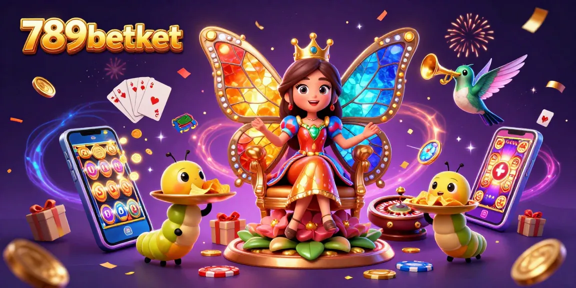 Experience winning excitement with 789betket in this vibrant casino-themed illustration.