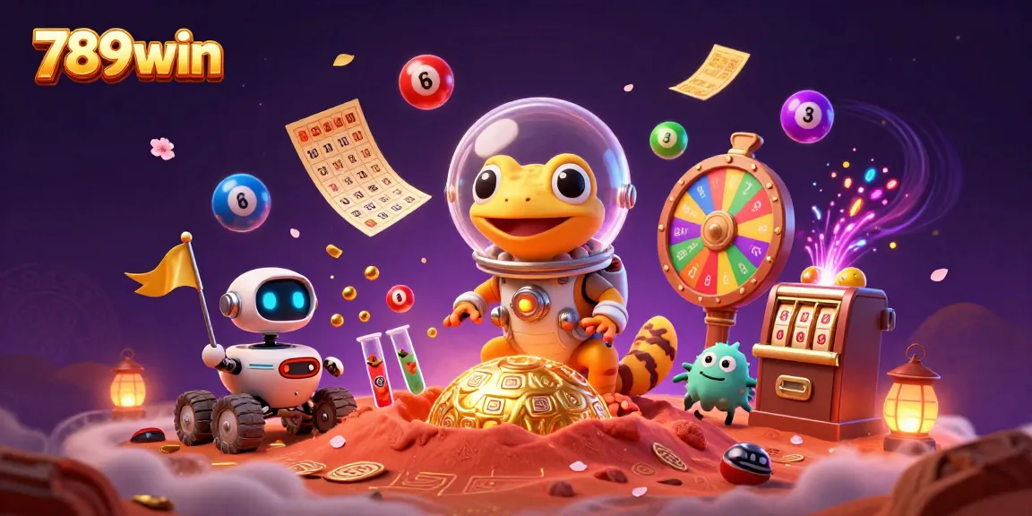 Experience the thrilling excitement of 789win with this vibrant casino scene featuring games and rewards.