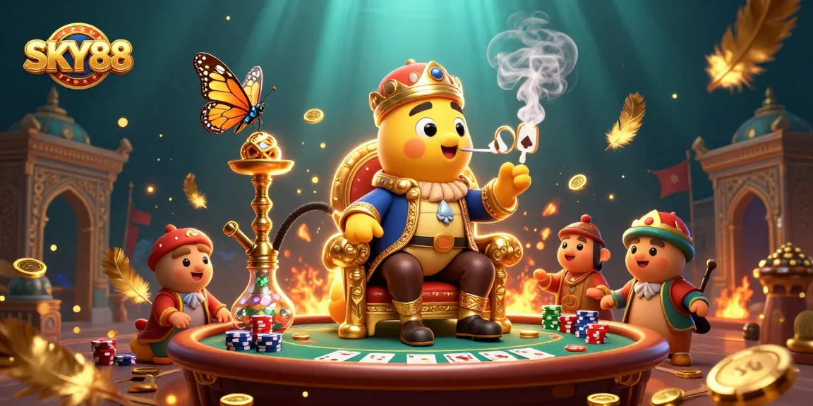 Engage with SKY88 casino adventure featuring dynamic poker action and vibrant 3D characters.