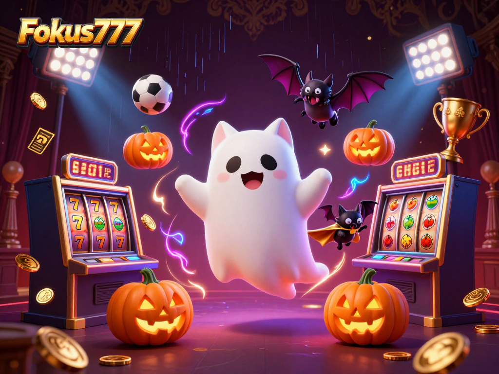 Engage with Fokus777 and experience a ghostly casino adventure full of vibrant slot elements.