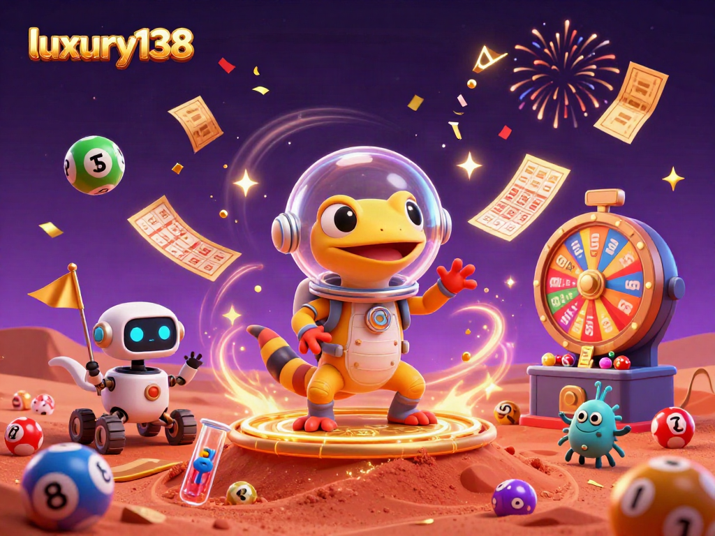 Mengalami keseruan permainan di luxury138 dengan karakter gecko Mars menemukan kasino emas di Mars.