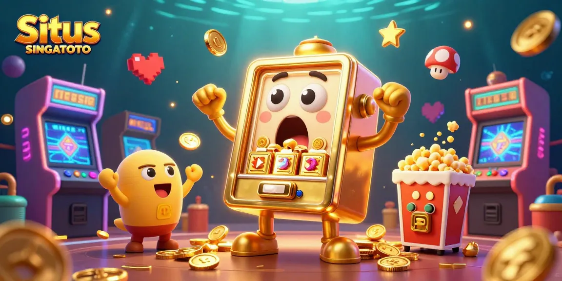 Situs SINGATOTO menampilkan mesin slot emas beraksi menang jackpot di dunia perjudian