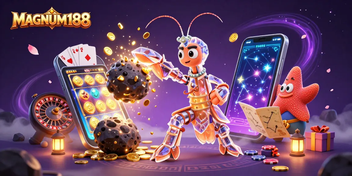 Experience immersive sports betting with MAGNUM188's dynamic digital illustration showcasing thrilling odds and excitement.