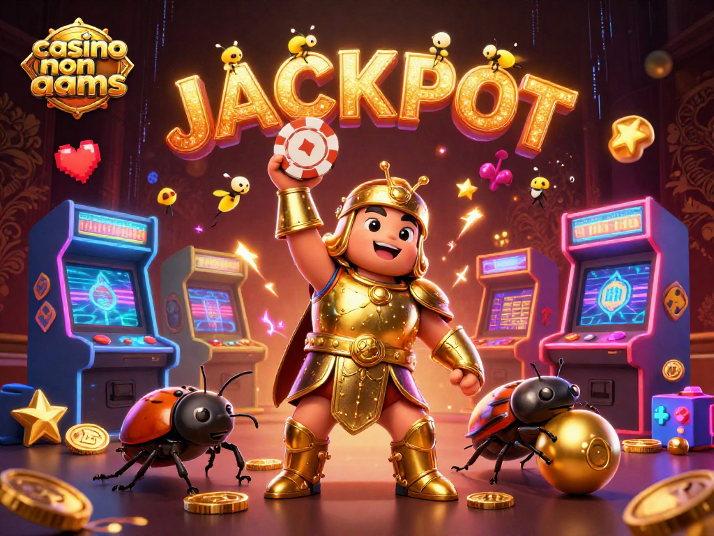 Scopri i fantastici casinò non AAMS con questa illustrazione vivace, evidenziando l'avventura del gioco.