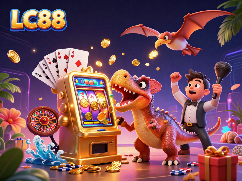 Watch LC88's pachycephalosaurus trigger a jackpot at the casino while coins fly everywhere.
