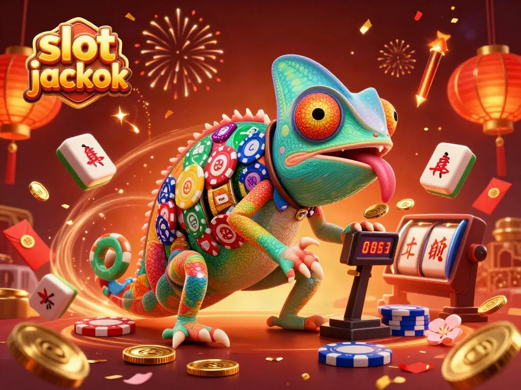 Experience the thrill of winning at slot jackpot with a vibrant casino-themed illustration showcasing dynamic characters.