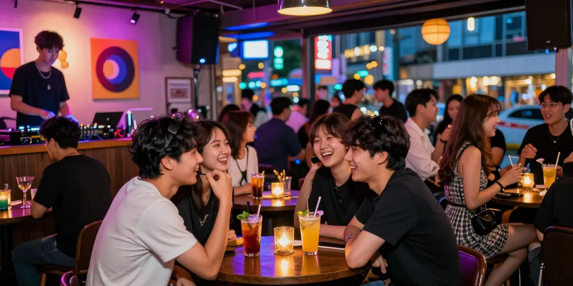Exciting nightlife at a 유흥사이트 with vibrant drinks and friends enjoying the atmosphere.