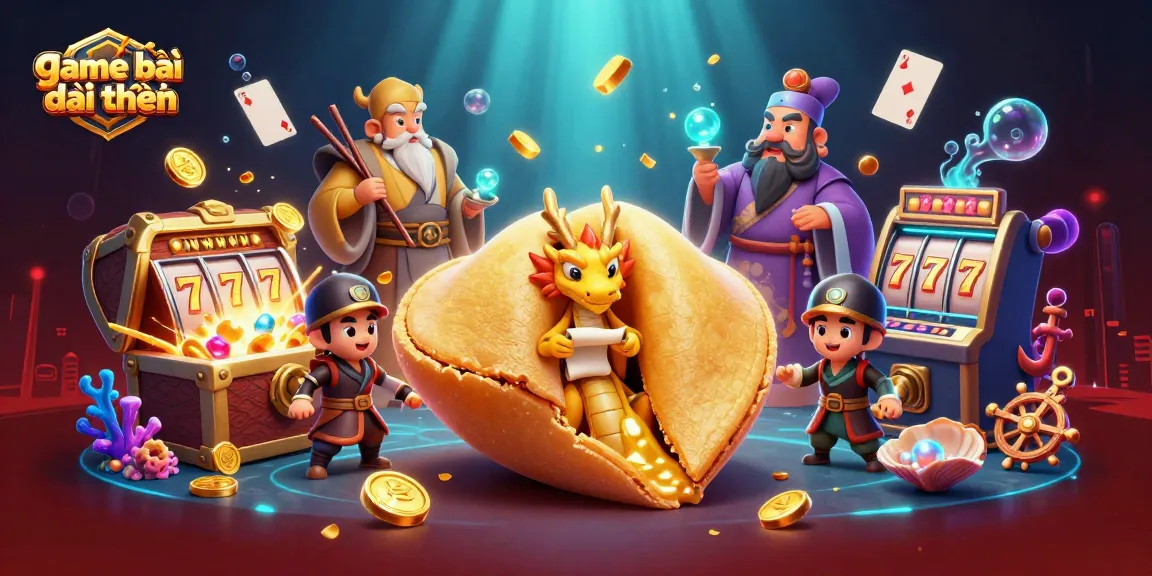 Join the excitement at game bài đổi thưởng with golden chips and vibrant casino elements in this 3D illustration.