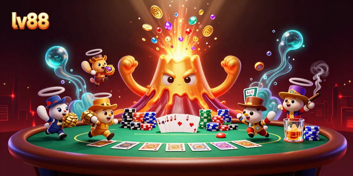 Win big at lv88 with thrilling adventures and mesmerizing treasures in this vibrant casino illustration.