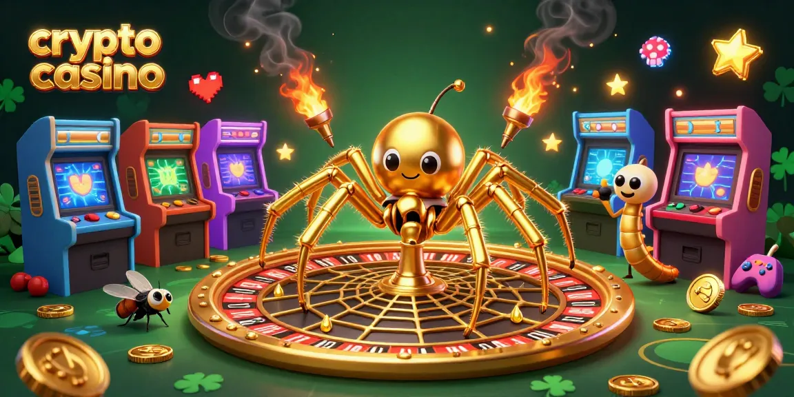 Déposez vos jetons au crypto casino avec une araignée d'or et un croupier centipède dynamique.