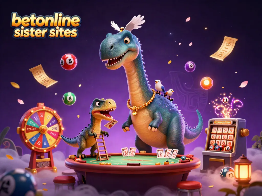 Experience the excitement of betonline sister sites with vibrant casino elements and engaging characters.