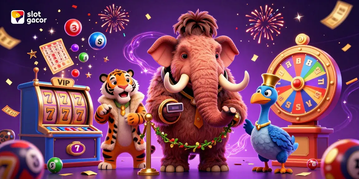 Experience the excitement of slot gacor with a vivid 3D illustration featuring dynamic characters and casino elements.