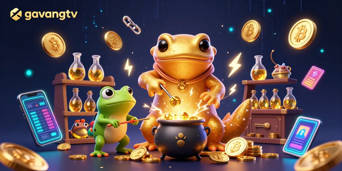 Experience innovative gaming with gavangtv featuring an alchemist creating gold in a magical lab.