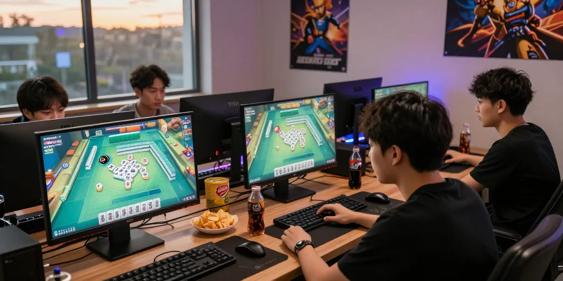 Engaged players enjoying MahjongJP88 in a cozy gaming room, reflecting vibrant gameplay.