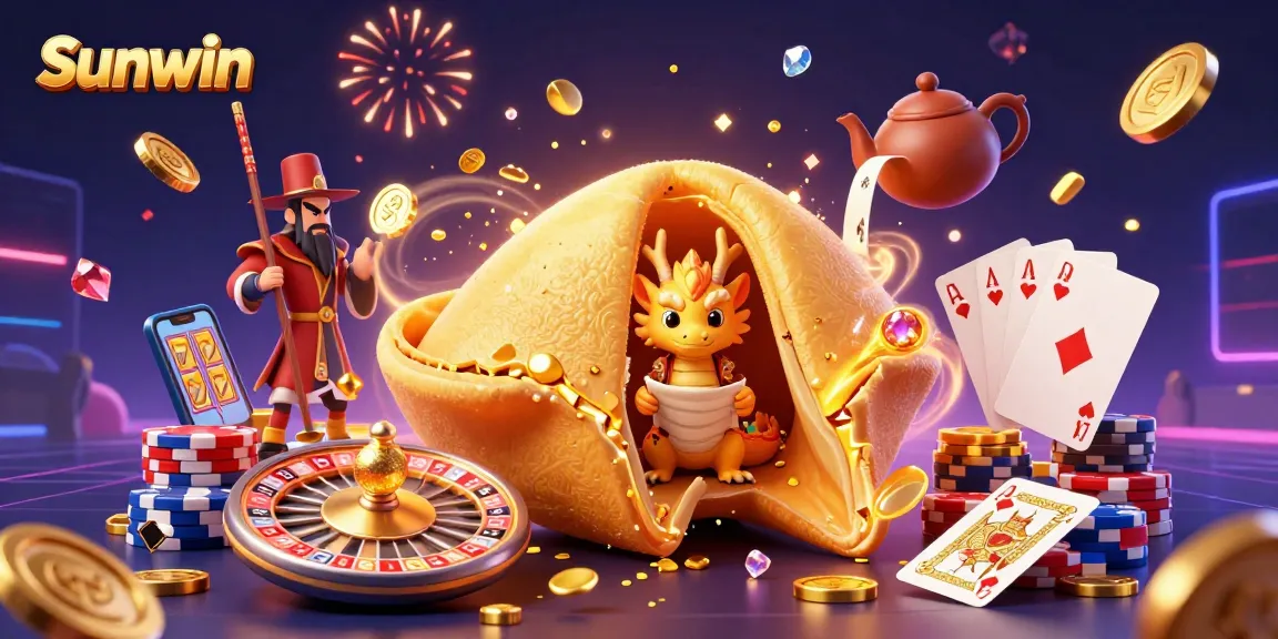Players experience the thrilling world of Sunwin with vibrant casino elements, animated characters, and engaging gameplay.