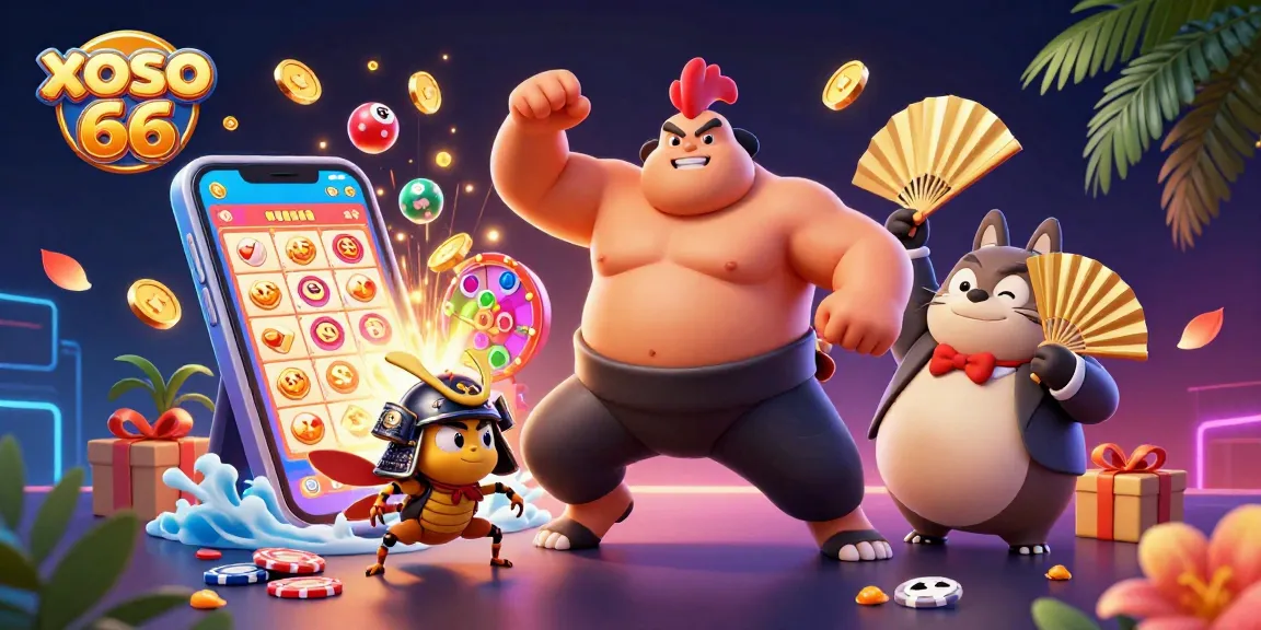 Engage with xoso66's vibrant online lottery experience featuring dynamic characters and exciting game elements.
