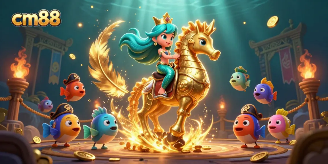 Win big with cm88 as the mermaid princess navigates an exciting underwater casino adventure.