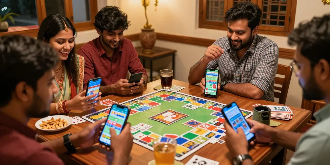 Engaged players enjoying Indo Rummy mobile gaming with vibrant interface