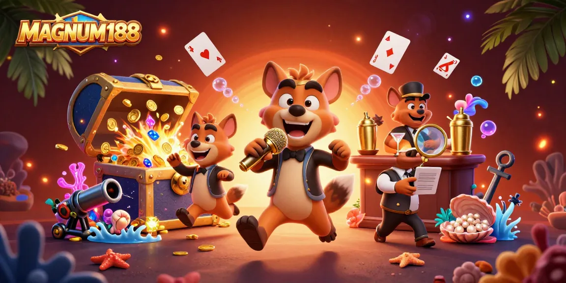 Experience winning at MAGNUM188 with lively hyenas bringing the comedy to your casino night.