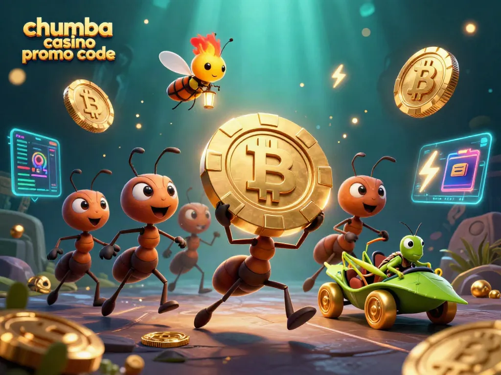 Collect rewards with the chumba casino promo code in this vibrant 3D illustration showcasing a casino heist.