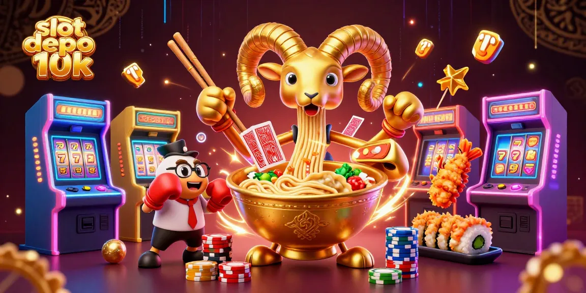 Permainan slot depo 10k dengan karakter unik dan tema kasino yang menarik.