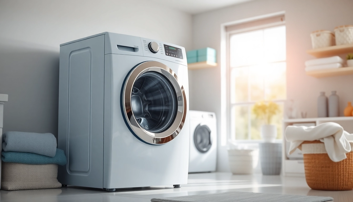 beste waschmaschinen in a modern laundry setting showcasing efficiency and design.