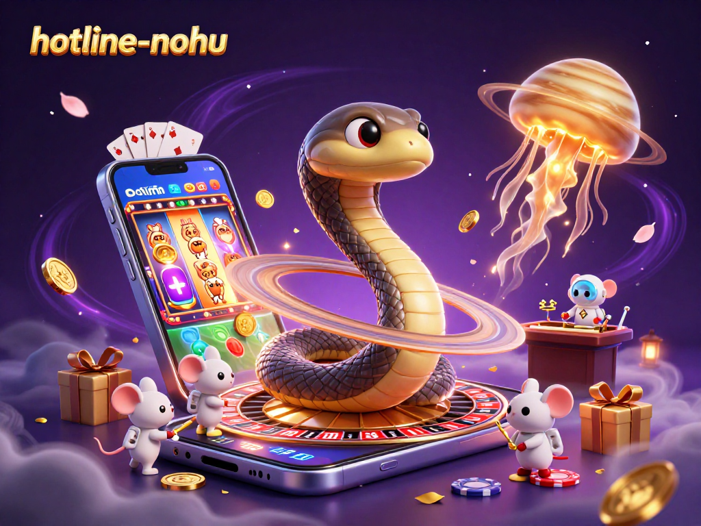 Experience thrilling gameplay with hotline-nohu as astronaut mice bet on Saturn's rings in a cosmic casino.