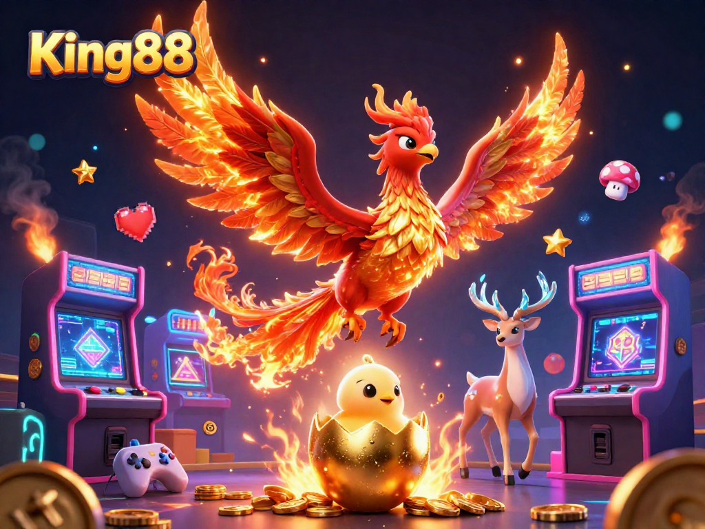 Enjoy exciting gameplay at King88 with vibrant 3D characters and dynamic casino elements.