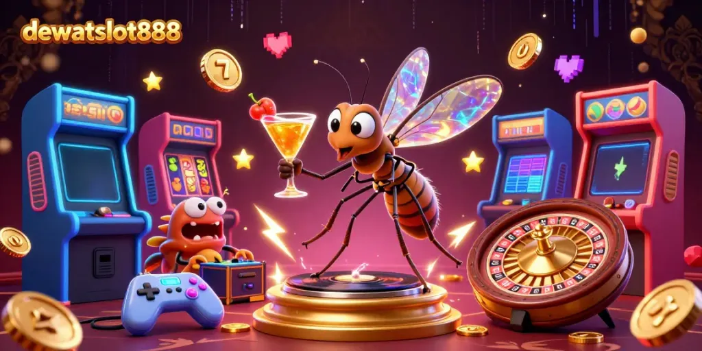 Gamer menikmati pengalaman bermain slot di dewataslot888 dengan simbol buah yang memukau.