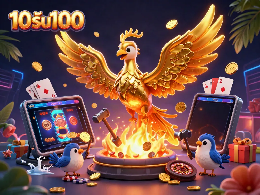โปรโมชั่น 10รับ100 ที่น่าตื่นเต้นจากเว็บคาสิโนออนไลน์ โดยมีนกฟีนิกซ์ทองคำและเหรียญทองมากมาย