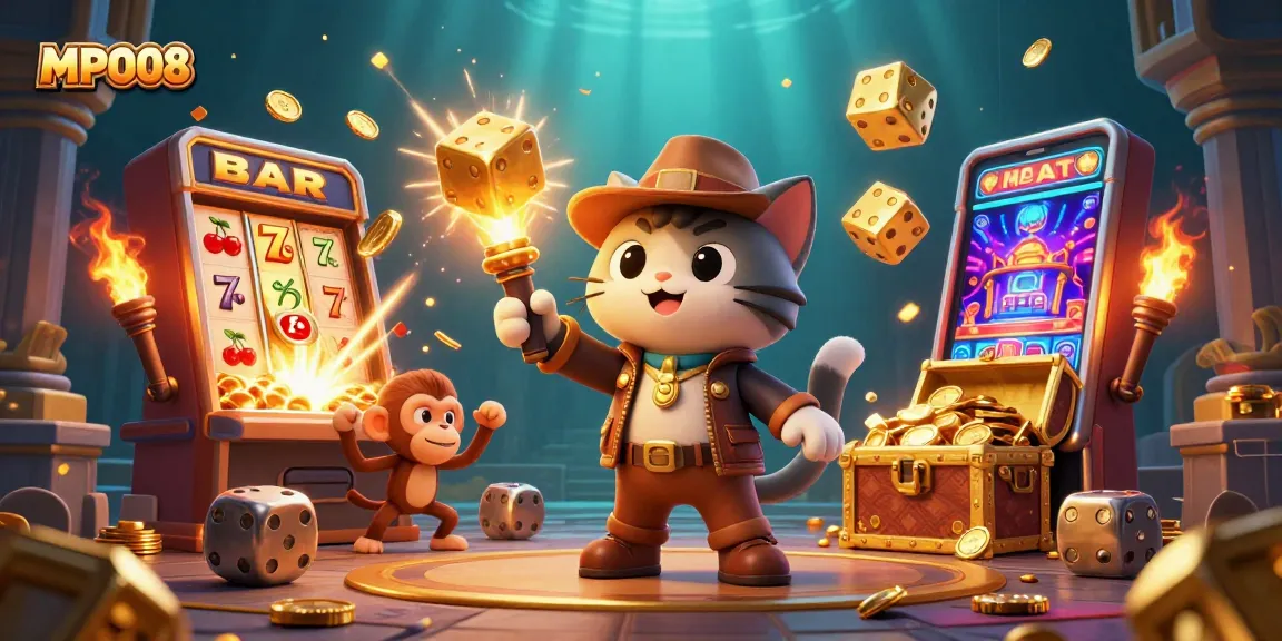 MPO08 offers immersive gambling experiences with a 3D explorer cat and dynamic casino elements.